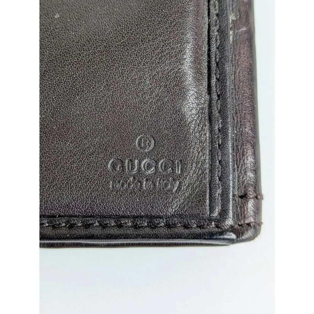 Gucci Guccissima Hysteria Continental Wallet Brown Leather GG Logo Bifold Snap